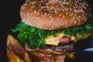 Triple Mixed Burger With Fries